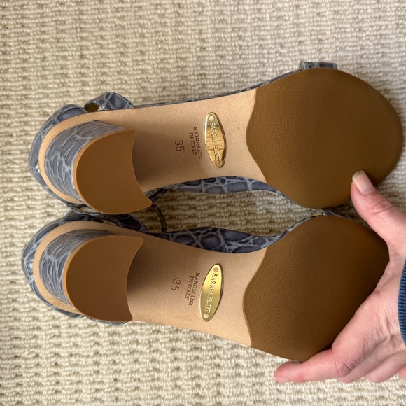 NWOT Perfect Block Sandal 60- Blue Croc - Picture 4 of 5